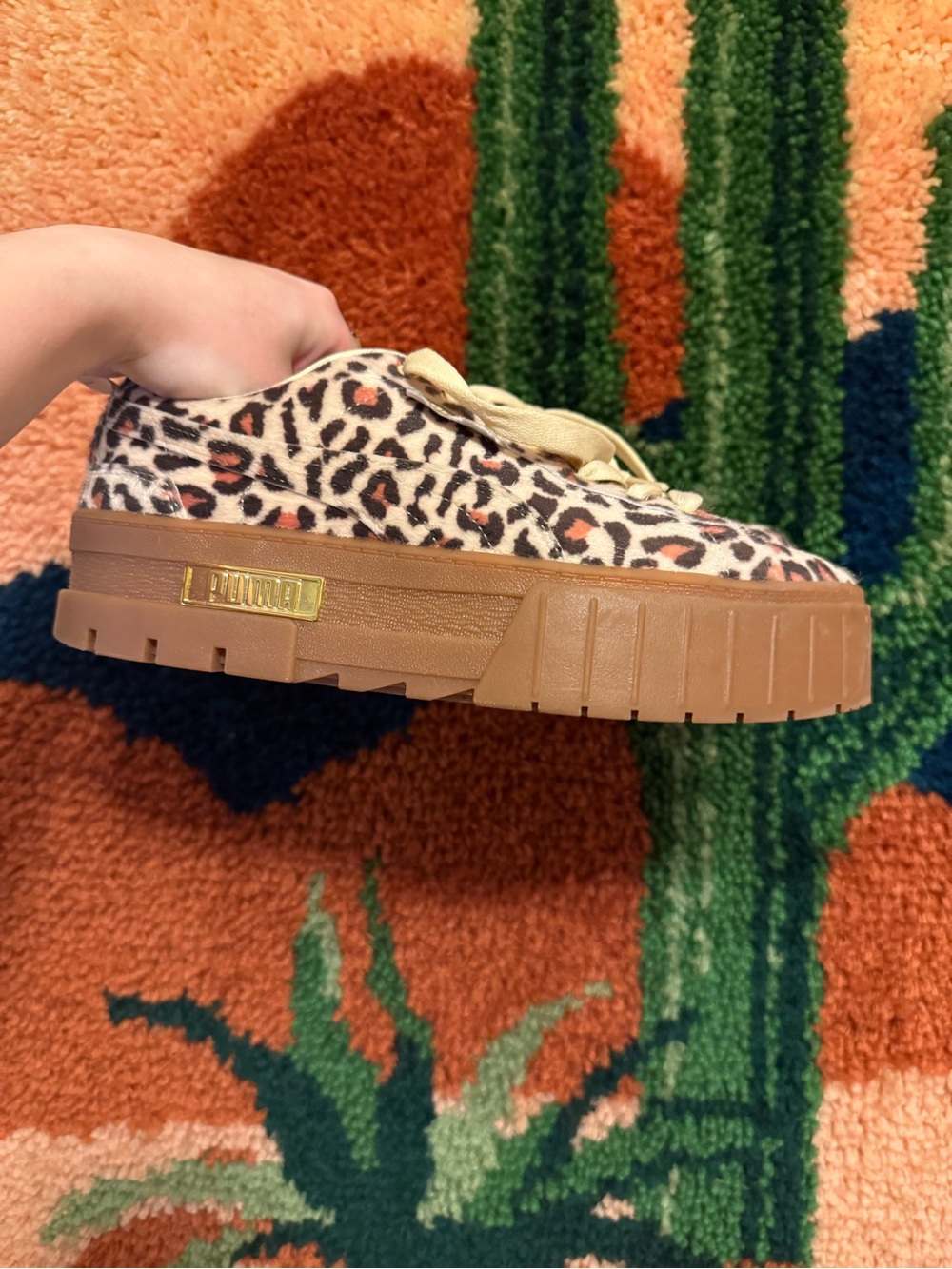 PUMA Mayze Leopard Platform Sneakers